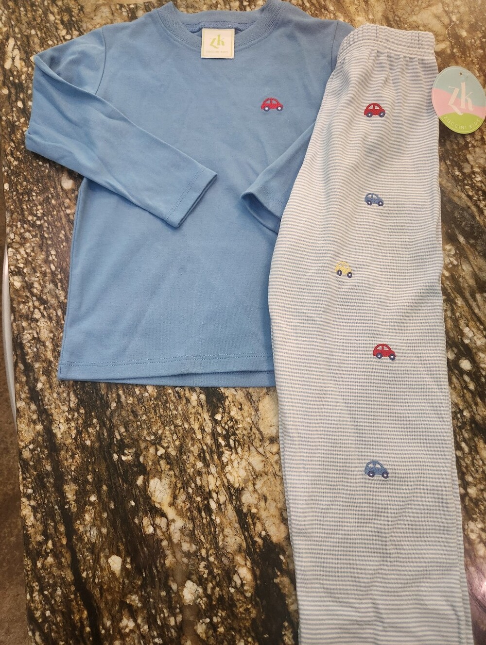 Zuccini Blue Car Pants Set